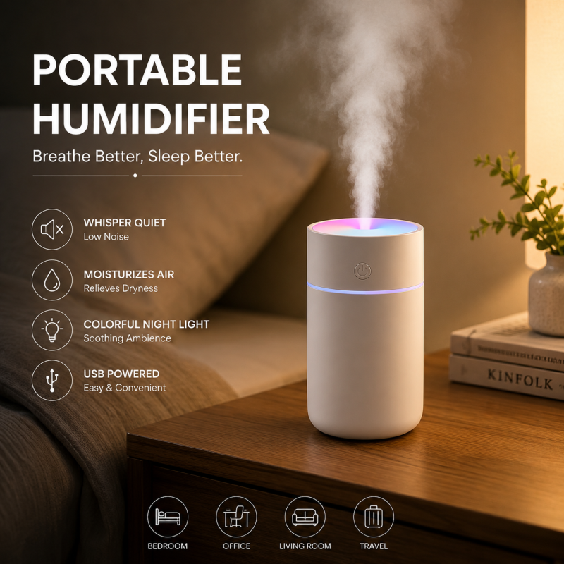 Air Humidifier Essential Oil Aroma Diffuser Nozzle With Coloful LED Light - Image 4
